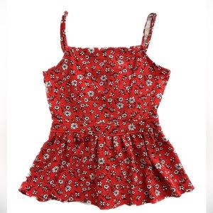 Red Floral Francesca’s Blouse